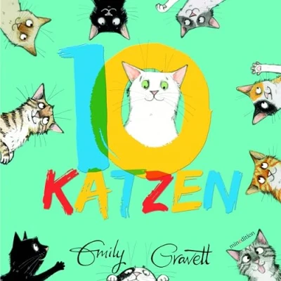 Abbildung von 10 Katzen: und mit Ihnen von 1 zählen Farben lernen