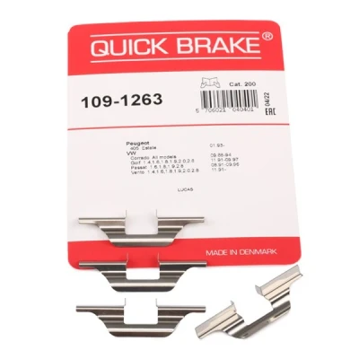Abbildung von QUICK BRAKE 109 1263 Zubehörsatz, Scheibenbremsbelag VOLKSWAGEN: Golf 2, 4 Cabrio, FORD: Galaxy Mk1 MPV, SEAT: Ibiza 2