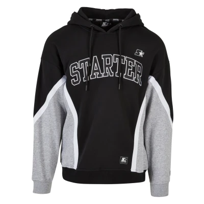 Abbildung von Starter Herren Throwback Kapuzenpullover, Herren, Größe: Small, Black/heathergrey