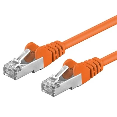 Abbildung von PremiumCord Netzwerkkabel, Ethernet, LAN &amp; Patch Kabel CAT6a, 10Gbit/s, S/FTP PIMF Schirmung, AWG 26/7, 100% Cu, schnell flexibel und robust RJ45 kabel, orange, 3m