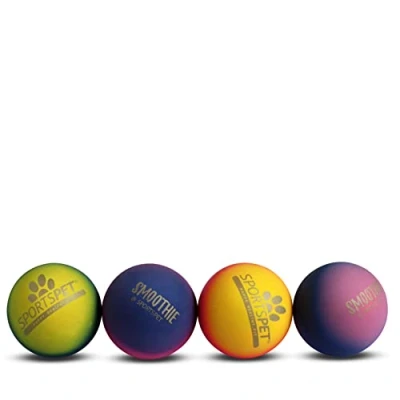 Abbildung von SPORTSPET Tough Bounce Smoothie Balls aus natürlichem Kautschuk für Hunde (Ø 65mm) (4er Pack Edition)