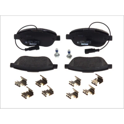 Abbildung von TEXTAR 2370901 Bremsbelagsatz mit integriertem Verschleißwarnkontakt Bremssattelschrauben Zubehör FIAT: Grande Punto Hatchback