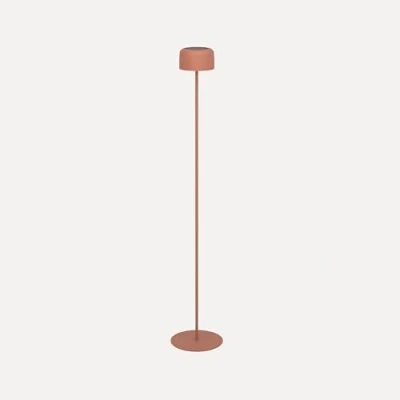 Abbildung von EGLO Solar Stehlampe Roccanova, Akku Standleuchte für Innen und Außen, Wohnzimmer Lampe touch dimmbar in 3 Stufen, Solarlampe aus Stahl Rot, warmweiß, IP44