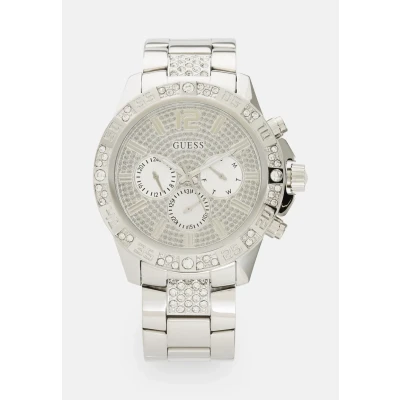 Abbildung von Guess Majestic Uhr silvercoloured, Herren, Größe: One Size, Silver coloured