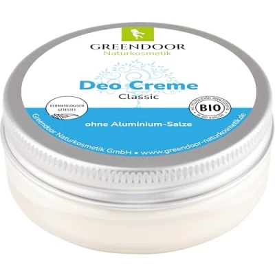 Abbildung von GREENDOOR Deo Creme ohne Aluminium/Alkohol vegan 50ml 6 Monatspack gegen Schweißgeruch, Bio Deodorant natürlich Tierversuche, Naturkosmetik Aloe Vera, dezenter unisex Duft Deocreme Cremedeo