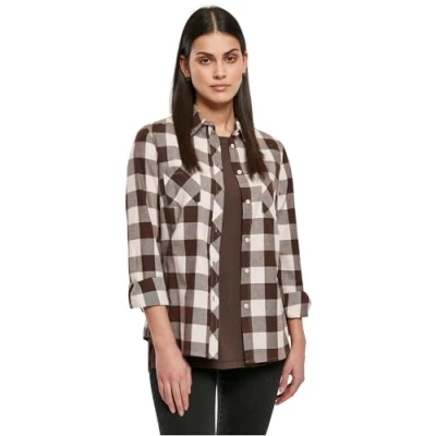 Abbildung von Urban Classics Hemdbluse, Damen, Größe: Large, Pink brown