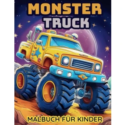 Abbildung von Monster Truck Malbuch für Kinder: Illustration Kinder, 47 lustige Designs Jungen und Mädchen.