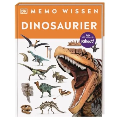 Abbildung von memo Wissen. Dinosaurier: Tyrannosaurus, Triceratops, Archaeopteryx: Kompetentes Sachwissen und kahoot Quizfragen. Für Kinder ab 8 Jahren