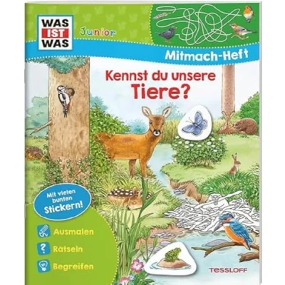 Abbildung von WAS IST Junior Mitmach Heft Kennst du unsere Tiere? (WAS Hefte)