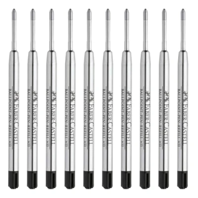 Abbildung von FABER CASTELL 205270 Kugelschreiber Minen XB, 10 Großraumminen dokumentenecht, Schreibfarbe Schwarz