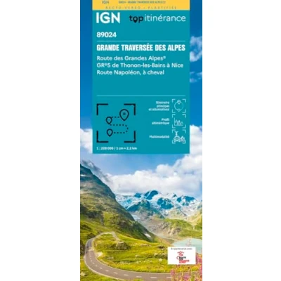 Abbildung von Route Grandes Alpes: Grande Traversée des Alpes 1:220000 (Découverte chemins, Band 89024)