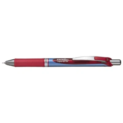 Abbildung von Pentel BLN75 B Gel Tintenroller EnerGel mit Druckmechanik und Nadelspitze 0,5 mm 12 Stück, rot