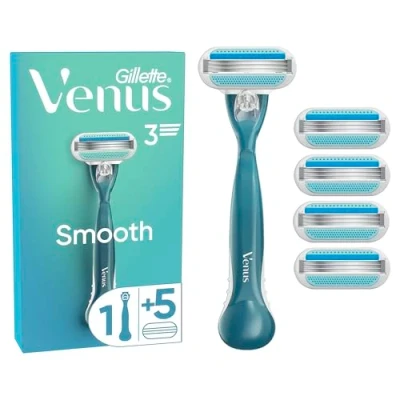 Abbildung von Gillette Venus Smooth Damenrasierer mit wiederverwendbarem Handstück 5 Ersatzklingen