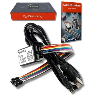 Abbildung von AZDelivery Logic Analyzer 8 CH, 24MHz mit USB Kabel, kompatibel Arduino inklusive eBook!
