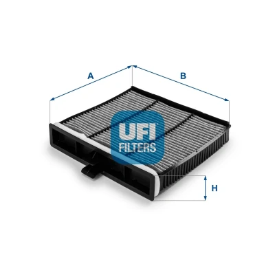 Abbildung von UFI 54.237.00 Innenraumfilter Aktivkohlefilter 217 237 47 RENAULT: SCENIC 2, GRAND 2
