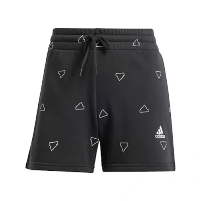 Abbildung von adidas Damen Essentials Monogram Fleece Graphic Shorts Lässige, Black, L