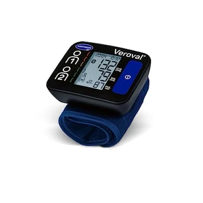 Abbildung von Veroval compact + Handgelenk Blutdruckmessgerät BPW 26, einfache Handhabung, 3 fach Messung, Datenübertragung auf App, Bluetooth