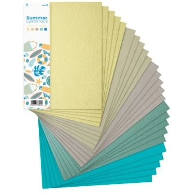 Abbildung von Netuno 25x Kreativ Karton Sommer DIN A4 210 x 297 mm 5 farbig sortiert Fotokarton Mix buntes Blätter Set Kartenset Tonzeichen Bastelkarton Blankokarten DIY Papier