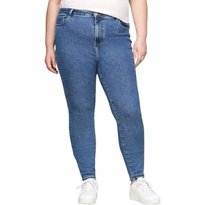 Abbildung von Tommy Hilfiger Damen Jeans Hose Curve Skinny Fit, Blau (Zef), 46