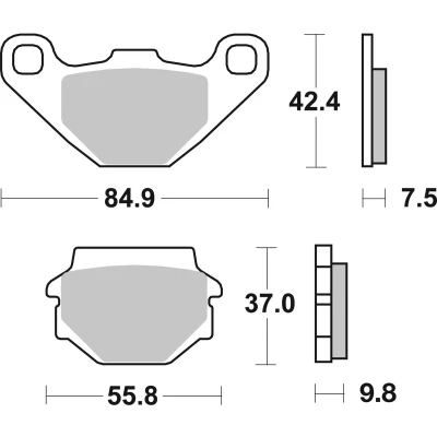 Abbildung von TRW Sinter Offroad MCB523SI Bremsbelagsatz