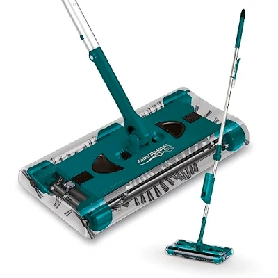 Abbildung von Swivel Sweeper Akku Besen mit Wischfunktion Kabellos, beutellos &amp; wiederaufladbar Bodenwischer rückenschonendem Knickgelenk 360 Rotation Maximale Flexibilität Mühelose Reinigung