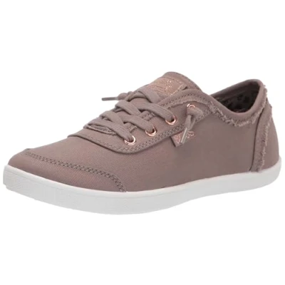 Abbildung von Skechers Damen B Cute Frayed Canvas Slip on Sneaker, Taupe, 41 EU