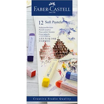 Abbildung von FABER CASTELL 128312 Creative Studio Softpastellkreide, 12 Farben sortiert im Kartonetui