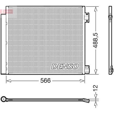 Abbildung von DENSO DCN46026 Klimakondensator mit Trockner R 134a NISSAN: Qashqai 2, RENAULT: Espace 5, Kadjar