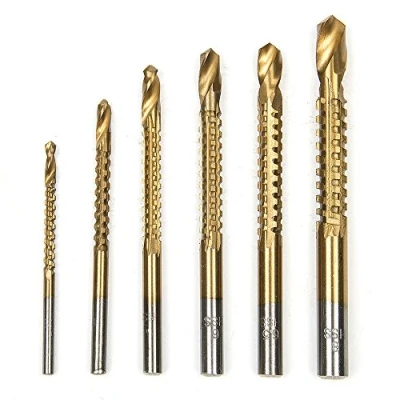 Abbildung von Malayas 1Set(6tlg) HSS Titanbeschichtetes Bohrer Lochsäge Set für Holzverarbeitung 3mm 4mm 5mm 6mm 6.5mm 8mm Mini
