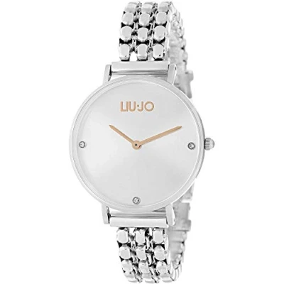 Abbildung von LiuJo Damen Analog Quarz Uhr mit Edelstahl Armband TLJ1385