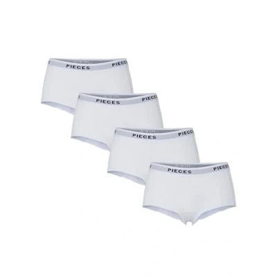 Abbildung von Pieces Pclogo LADY Solid 4 PACK Panties, Damen, Größe: XL, Bright white