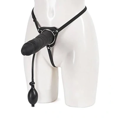 Abbildung von Umschnalldildo „Inflatable Strap On“ zum Aufpumpen, innen hohl