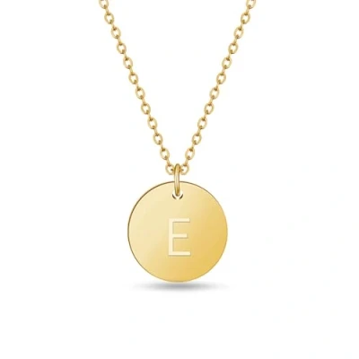 Abbildung von GD GOOD.designs Kette mit Buchstabe E Gold 18 Karat Wasserfest I Goldkette für Damen A Z Anhänger Initial Buchstabenkette