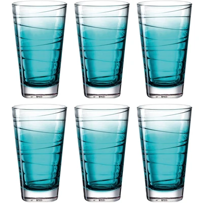 Abbildung von LEONARDO HOME 026834 Trinkglas VARIO STRUTTURA 6er Set 280 ml grün, Glas