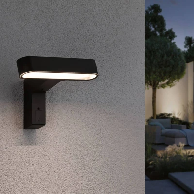 Abbildung von Paulmann LED Außen Wandleuchte »House Ito 227x159mm 6W 450lm 230V 65 Anthrazit Metall, Kunststoff«, 1 flammig, Bewegungsmelder Horizontale Ausrichtung IP44 3000K