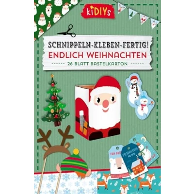 Abbildung von Schnippeln Kleben Fertig! Endlich Weihnachten: 26 Blatt Bastelkarton (kiDIYs)