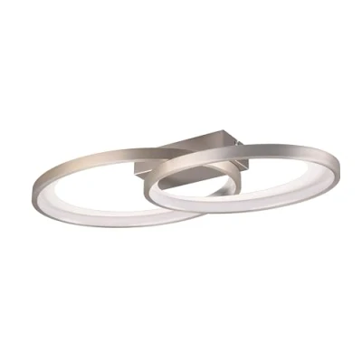 Abbildung von TRIO Leuchten LED Deckenleuchte »MALAGA, Deckenlampe warmweiß 25W 2900 Lumen auch Wandmontage mögl.«, 1 flammig, Leuchtmittel Board fest integriert, indirektes Licht, 57x30cm, Wand Schlafzimmer Wohnzimmer