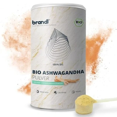 Abbildung von brandl® Ashwagandha Pulver Bio 500g reines Ashwaganda in Deutschland abgefüllt Premium