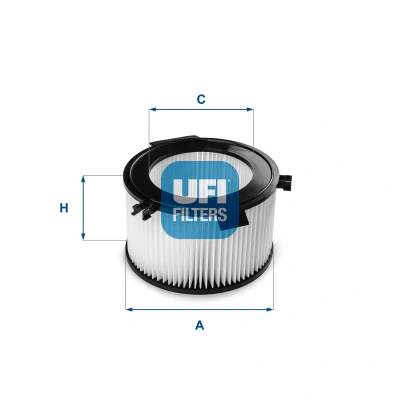 Abbildung von UFI 54.169.00 Innenraumfilter Aktivkohlefilter 315 158 34 PEUGEOT: 406 Saloon, Coupe, Estate