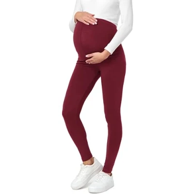 Abbildung von Be Mammy 3/4 Umstandsleggings aus Viskose BE20 161 (Weinrot, XXL)