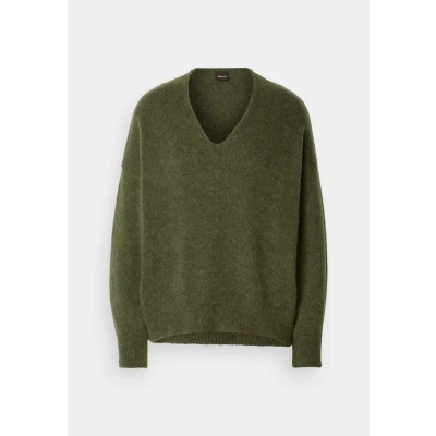 Abbildung von BOSS ORANGE Strickpullover »Fondyssa Premium Damenmode«, im Relaxed Fit, V Ausschnitt