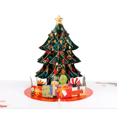 Abbildung von Favour Pop Up® 3D Weihnachtskarte ein ausgefallener handgemachter Weihnachtsgruß auch für Gutschein und Geldgeschenke. TM136