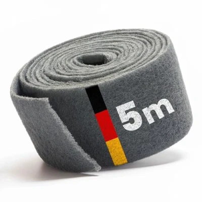 Abbildung von PICTORIS Schleifvlies Made in Germany 5 m x 100 mm Korn 800 extrem langlebig durch einzigartige Imprägnierung Schleiffleece/Schleifpad für Holz, Metall, Edelstahl, uvm.