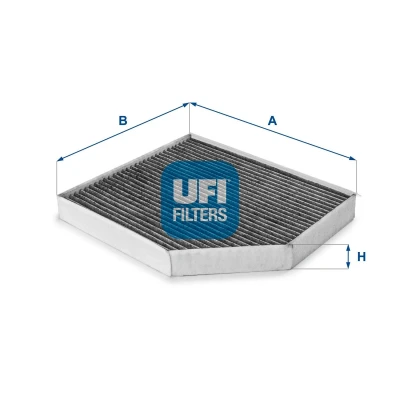 Abbildung von UFI 54.168.00 Innenraumfilter Aktivkohlefilter 279 240,5 35 AUDI: A4 B8 Avant, Saloon, Q5, PORSCHE: Macan