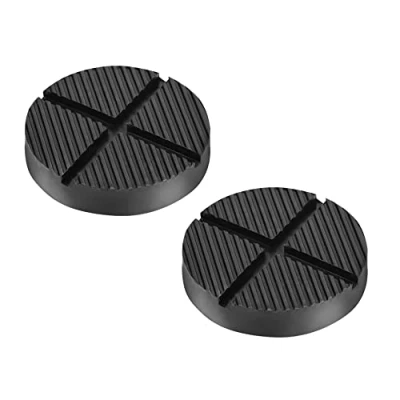 Abbildung von DEDC 2Pcs Wagenheber Gummiauflage mit Nut und Profil Schwarz Unterstellbock Gummiblock Für Hebebühnen