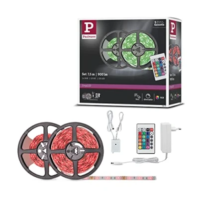 Abbildung von Paulmann 78979 SimpLED Strip Set 7,5 m LED Stripe 26W Lichtstreifen RGB Multicolor Lichtband beschichtet