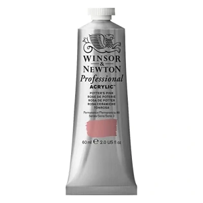 Abbildung von Winsor &amp; Newton 2320537 Professional Acrylfarbe in Künstlerqualität, hohe Farbbrillanz Deckkraft, Archivqualität, 60ml Tube Tonrosa