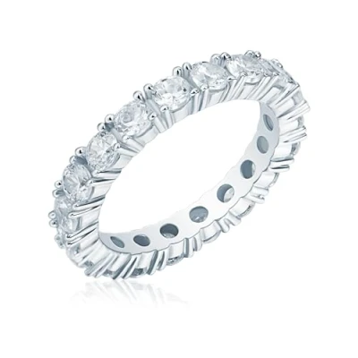 Abbildung von Rafaela Donata Damen Ring 925 Sterling Silber Zirkonia weiß Moderner Silberring in Memoire Form mit Steinen 60800108