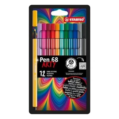 Abbildung von Premium Filzstift STABILO Pen 68 ARTY 12er Pack mit 12 verschiedenen Farben