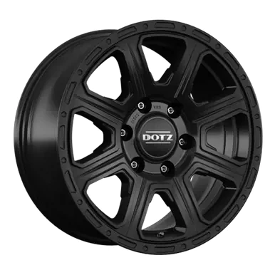 Abbildung von DOTZ 6 loch 18Zoll 139.7mm Alufelge kalahari black schwarz OKAGDKA35 Felge Stahl